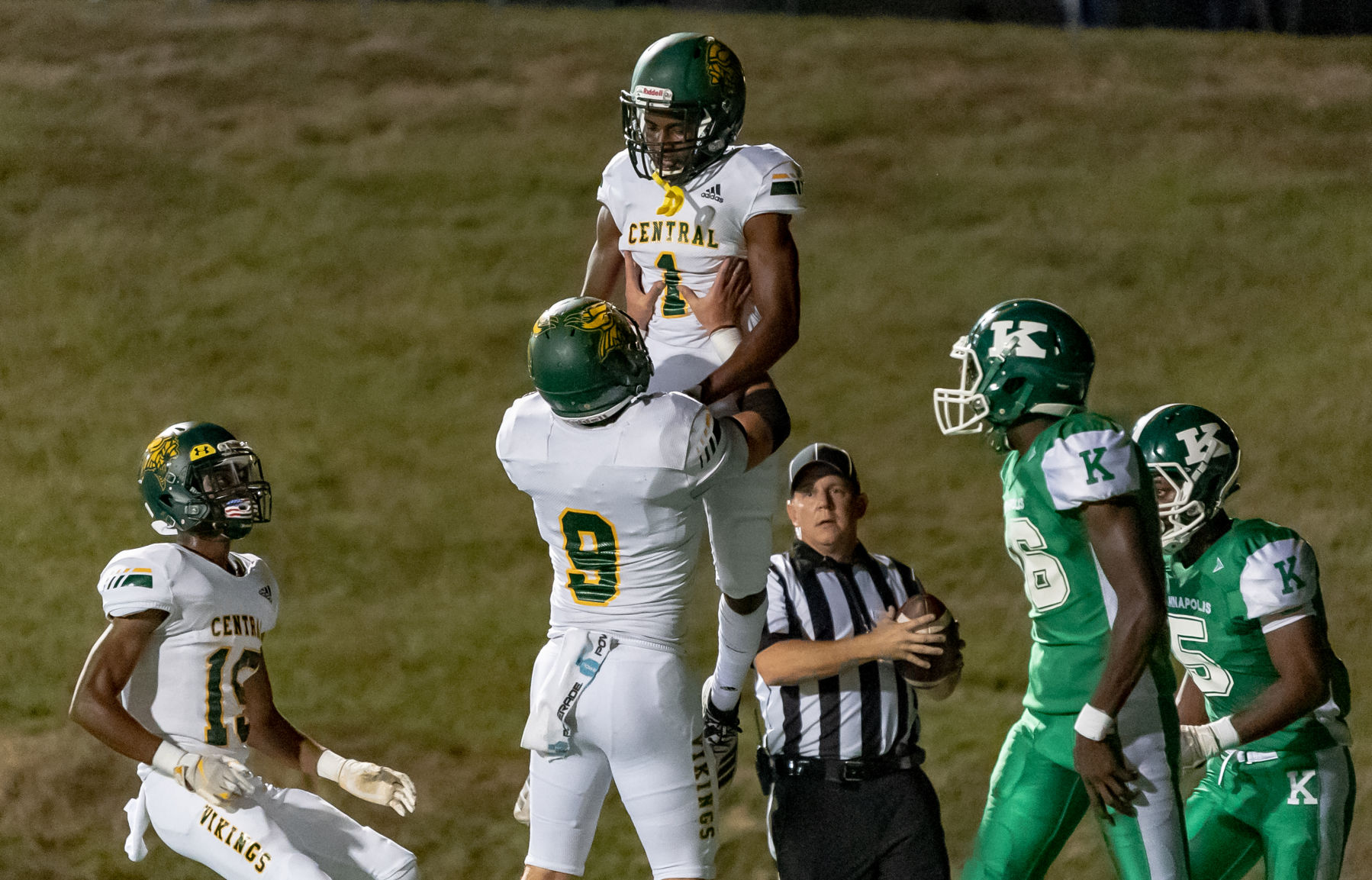 Friday night high school football action
